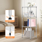 4 Tiers Shelf Metal Storage Shelves Wire Rack Closet Organizers - Image 5