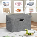 Large 17" 36 Quart Collapsible Stackable Storage Bins - Image 6