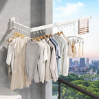 J-type Hooks Wall Mounted Clothes Rack, Collapsible - Image 3