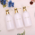 Shampoo and Conditioner Dispenser Set of 3, Refillable 20.5OZ Shampoo Bottles - Image 5