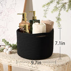 Small Basket for Organizing | Cube Shelf Closet Storage Baskets | 9.7×9.7×7.1” - Image 3