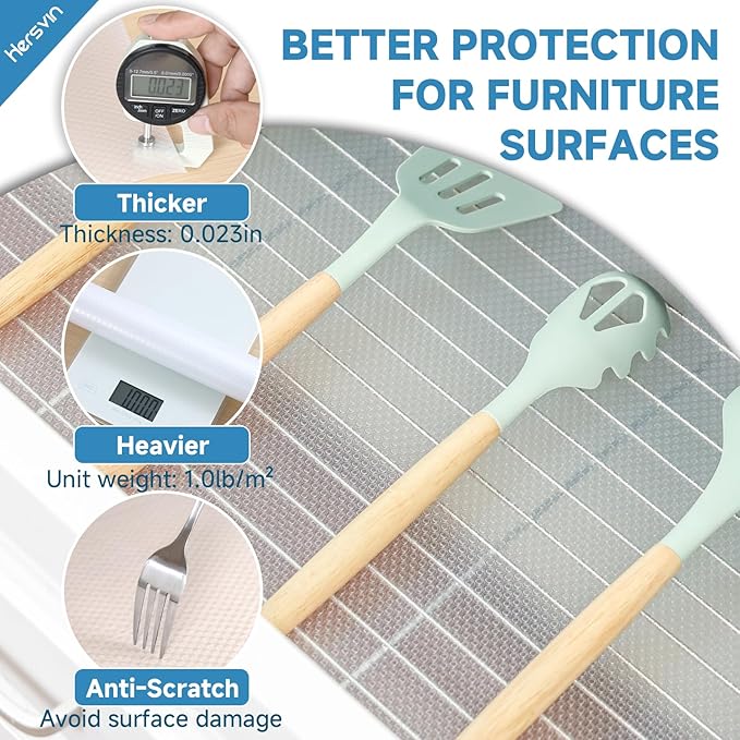 Shelf Liners 16 in x 20 ft EVA Drawer Mats, Non-Adhesive Cupboard Protector - Image 3