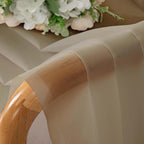 Chyhomenyc Taupe Sheer Curtains 84 Inches Long 2 Panels Set- Light Filtering - Image 5