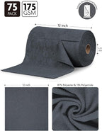 Fantasticlean Microfiber Cleaning Cloth Roll -75 Pack, Tear Away Microfiber - Image 6