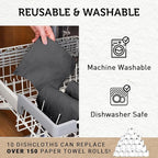 Nordhus Design Swedish Dishcloths, Washable Cellulose Cotton Kitchen Cloths - Image 3