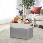 DULLEMELO Storage Baskets Large 16"x12"x12" Tall Rectangular Baskets Fabric - Image 4