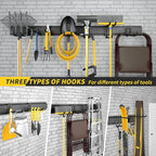 48 Inches Garage Storage, Garage Organization, Wall Mount Garden Tool Organizer - Image 6