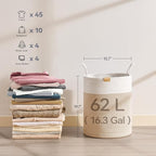 Laundry Hamper 62L, Large Laundry Basket - Image 6