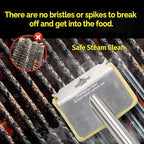 Grill Brush Bristle Free, Aramid Fiber Wavy Pad Seamless-Fit Cast - Image 6
