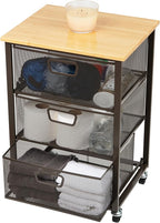 Mind Reader 3-Drawer Rolling Storage Cart, Office Organizer - Image 4