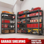 Raybee Storage Shelves 2000LBS Garage Shelving Heavy Duty, 5-Tier Adjustable - Image 7