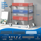 Leteuke 3 Tier Rolling Carts - Image 4