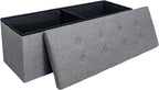 GLAXYFUR 43.3 inches Folding Storage Ottoman Bench Storage Chest Footrest by GLAXYFUR