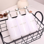 Shampoo and Conditioner Dispenser Set of 3, Refillable 21oz Shampoo Bottles - Image 4