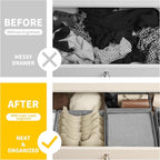 Cupic Cupid Drawer Organizer, Dresser Organizers, Foldabe Drawer Organizer - Image 4