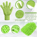 6 Pcs Microfiber Dusting Mitt Gloves Microfiber Washable Dusting Gloves Car - Image 3