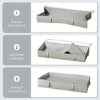 2-Pack Under Bed Storage Containers, 6 Inches Tall Underbed Clothes Storage - Image 8