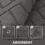 hicorfe Indoor Doormat, Front Back Door Mat Rubber Backing Non Slip Door Mats - Image 4