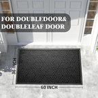 Yimobra Extra Large Door Mat 60x32, All-Weather Waterproof Non-Slip Welcome - Image 2