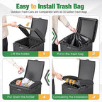 Flamaker 30 Gallon Trash Can, Resin Outdoor Garbage Can - Image 3