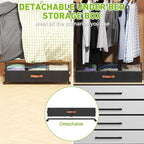 Under Bed Storage with Wheels, XXL 65L Under the bed storage Organizer Bins - Image 6