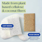 FabTab Coconut and Cellulose Sponges, Plant-Based, Non-Scratch Cleaning Sponges - Image 5