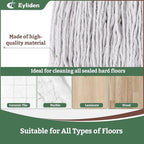 Eyliden String Mops for Floor Cleaning, Heavy Duty Looped-End Commercial Mops - Image 4