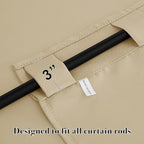 RYB HOME Short Blackout Curtains 36 inches, Solid Heavy Duty Small Window - Image 2