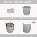 Cotton Rope Laundry Basket Hamper - Image 6