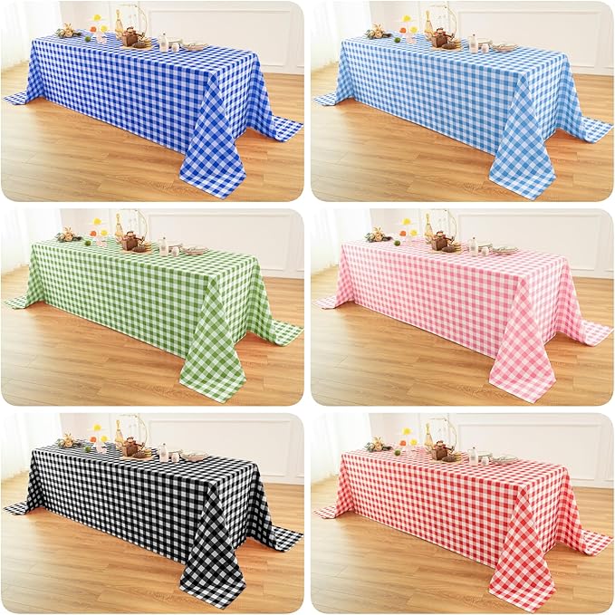 Waterproof Checkered Tablecloth Runner Fabric - Image 7