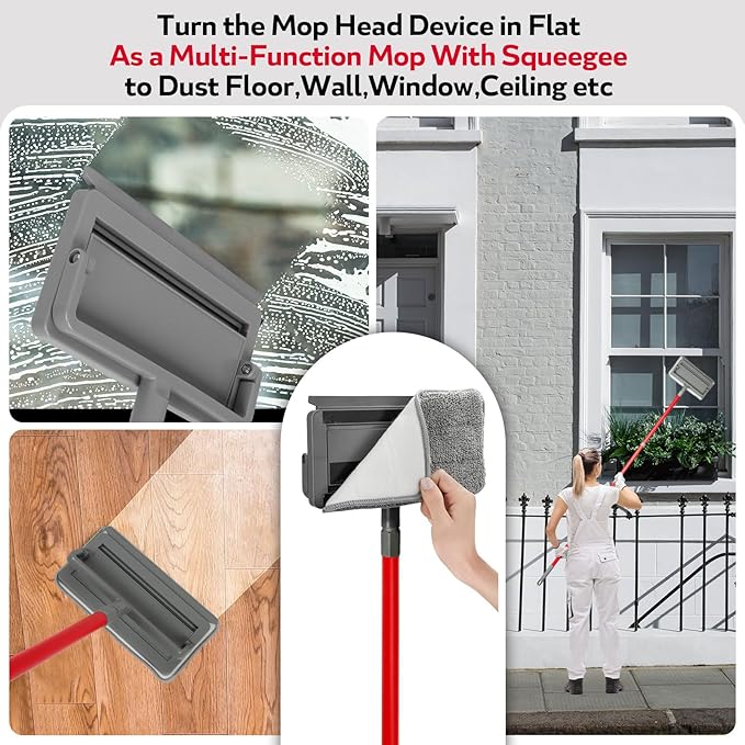Ceiling Fan Cleaner Duster, 62.5‘’ Extendable Long Handle Ceiling Fan Blade - Image 3