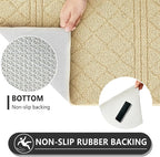REFETONE Indoor Doormat, Front Back Door Mat 20"x32" Absorbent Rubber Backing - Image 5