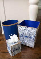 Jaye's Studio Mattie Line, Oval Wastebasket & Garbage Bin, Hand-Painted - Image 6