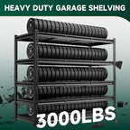 5-Tier 60" W X 24" D X 72" H Storage Shelves 3000LBS Garage Shelving Metal - Image 6