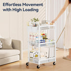 YASONIC 3 Tier Rolling Cart – Metal Utility Storage Cart - Image 4