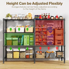 Himimi 4-Tier Heavy Duty Metal Storage Rack, 1200LBS Adjustable Wire Shelving - Image 4