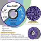 20 Pcs 4" x 5/8" Strip Discs Bulk, Paint Stripping and Rust Removal Wheels - Image 3