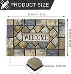 CHICHIC 18 x 30 Inch Square Welcome Door Mat Front Doormat Outdoors - Image 3