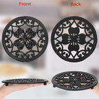 JUXYES 2 PCS Decorative Cast Iron Metal Trivet - Image 5