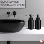 GMISUN Foaming Soap Dispenser, 10 Fl oz/300 ml Matte Black Glass Foaming Hand - Image 6