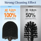 HAMITOR Toilet Bowl Brush Holder Set: 2 Pack Modern Deep Cleaning Bathroom - Image 2