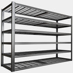 65" W Garage Shelving Heavy Duty, 6 Tier Garage Shelves, Adjustable Storage by PMKES