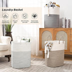 65L Woven Laundry Basket for Clothes, Large Rectangle Laundry Hampers - Image 7