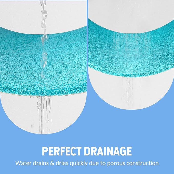 Non-Slip Bathtub Mat, Anti Slip Shower Mat, Fast Drying Bathtub Mats, Foot - Image 6
