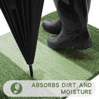 Kitinjoy Indoor Outdoor Door Mat, 40x32 Non-Slip Absorbent Dirt Trapper - Image 2