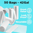 ToughBag 40-42 Gallon Trash Bags, 2.5 Mil Contractor Bags, Heavy Duty Large - Image 2