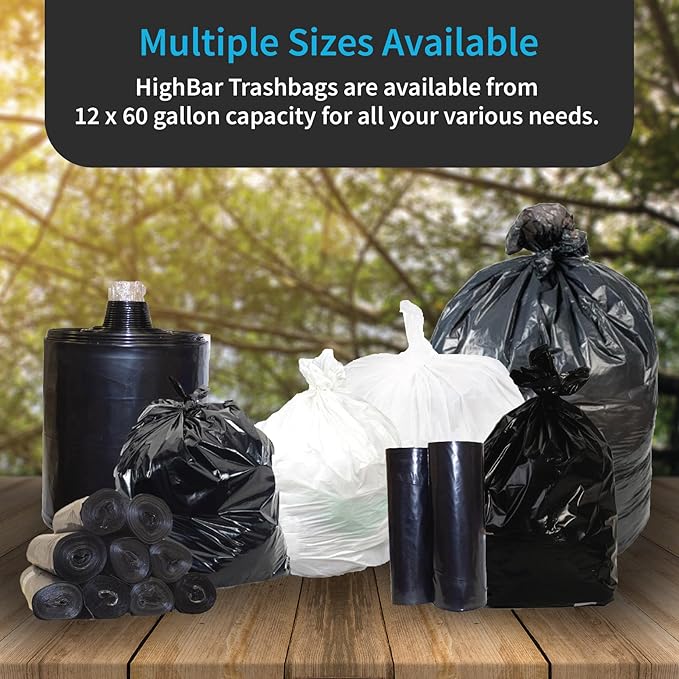 Home and Kitchen Durable Black Trash Bags, 12-16 Gallon, Strong and Puncture - Image 6