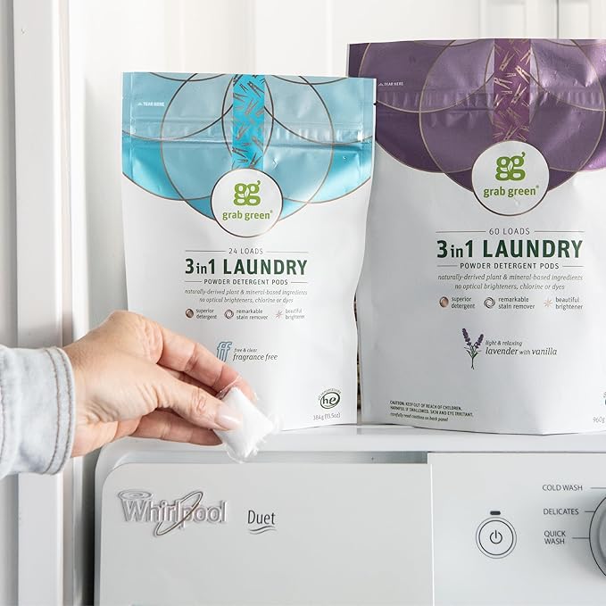 Grab Green 3-in-1 Laundry Detergent Pods, Fragrance Free, Plant and Mineral - Image 4