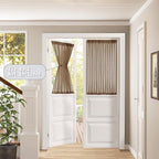 Tollpiz Small Sheer Door Curtain Closet Linen Textured Curtain Sheers Doorway - Image 2