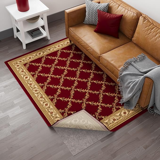 Ottomanson 5' x 8' Non-Slip Rug Pad Gripper 1/4 Inch Thick Dual Surface Felt + - Image 9